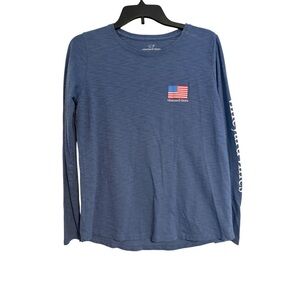 Vineyard Vines USA Blue Long Sleeve Shirt Size Small